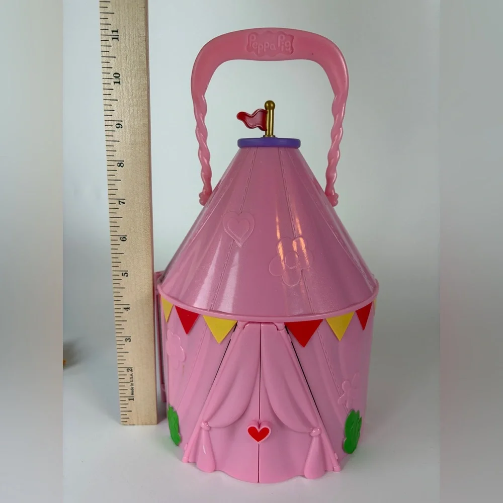 Peppa Pig Glamping Tent Carry‎ Along Toy 2 Figures Suzy Sheep & Peppa READ